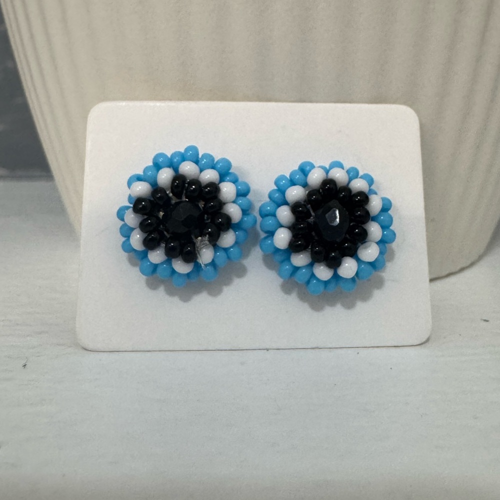 Huichol Beaded Stud Earrings